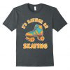 Be Skating Cartoon Roller Skate T-Shirt AI5N