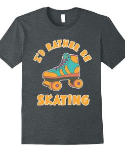 Be Skating Cartoon Roller Skate T-Shirt AI5N