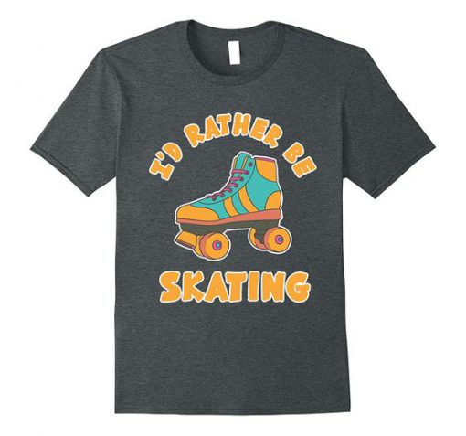 Be Skating Cartoon Roller Skate T-Shirt AI5N