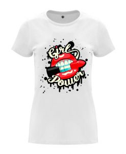 Girl Power Lips T Shirt SR13N