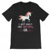 Girls Unicorn Tshirt EL5N