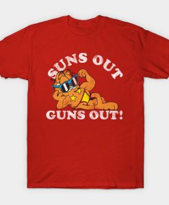 Guns Out garfield T Shirt SR30N