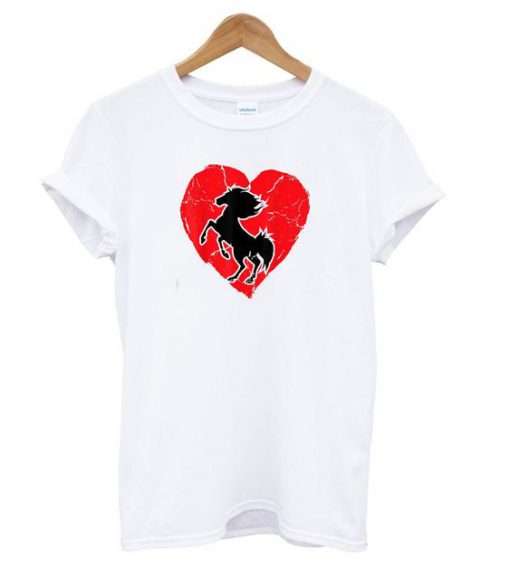 Heart Horse T shirt FD7N