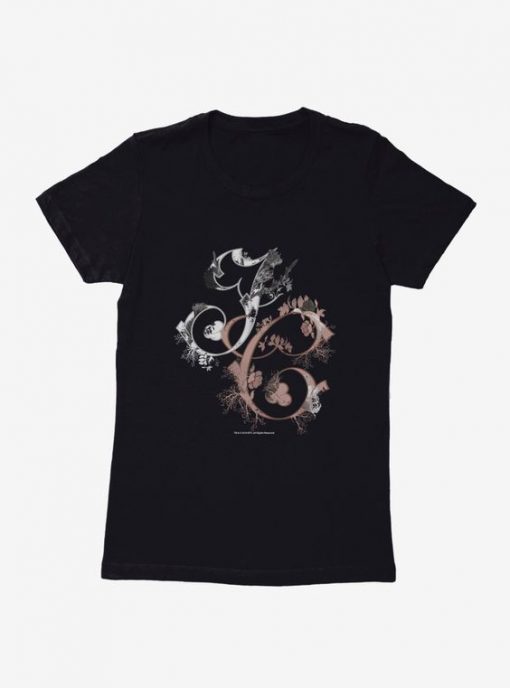 Initials Typography Womens T-Shirt ER6N