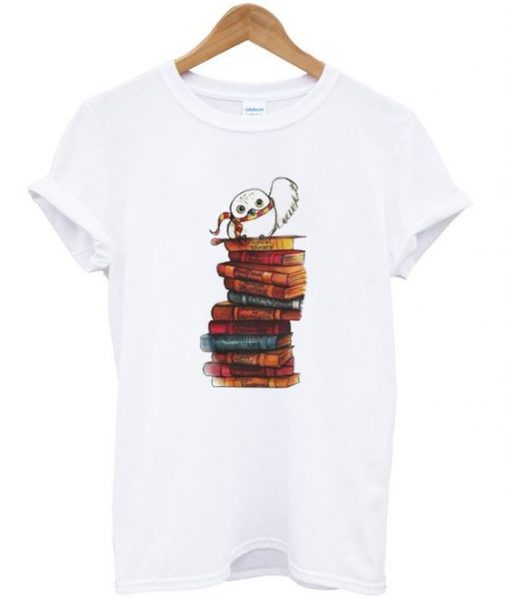 Owl And Books T-Shirt N12AZ