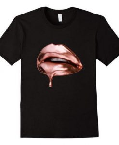 Rose Gold Lips Kiss T-Shirt