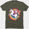 Santa On A Unicorn T-Shirt EL5N