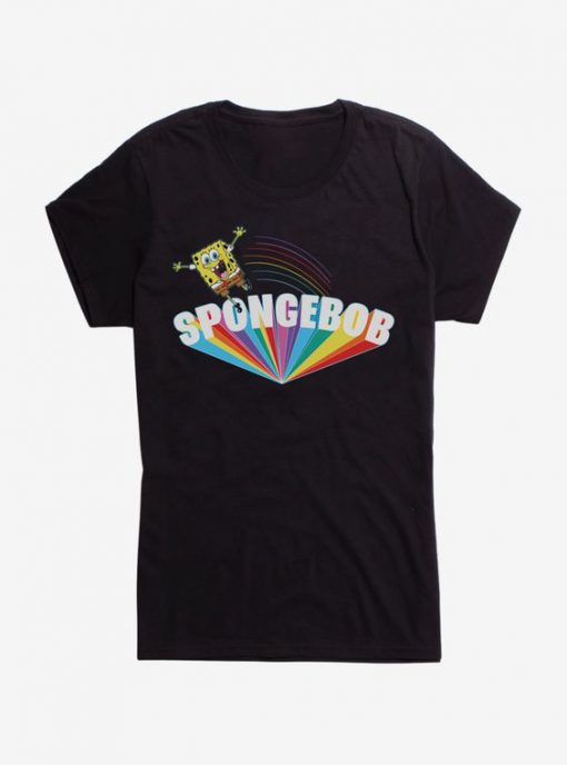 Spongebob Big Font Rainbow T-Shirt N22FD