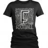 Typography Women's Football T Shirt ER6N