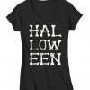 Typography Women's Halloween T Shirt ER6N