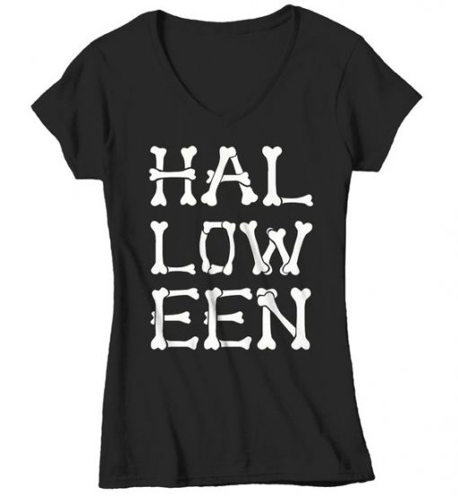 Typography Women's Halloween T Shirt ER6N