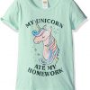 Unicorn Ate My Homework Tshirt EL5N