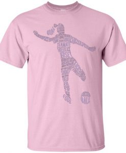 Women's Soccer Typography T-Shirt ER6N