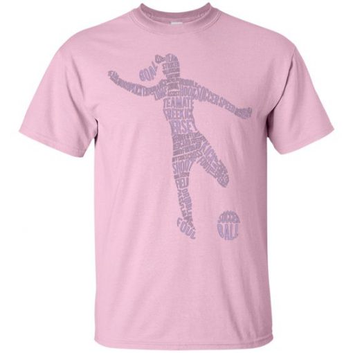 Women's Soccer Typography T-Shirt ER6N