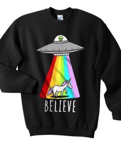 flying saucer alien sweatshirt N22NR