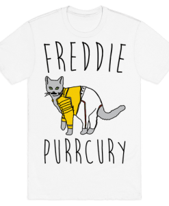 freddie purrcury cat tshirt FD29N