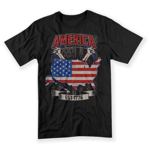 America Est 1776 t shirt FD9D