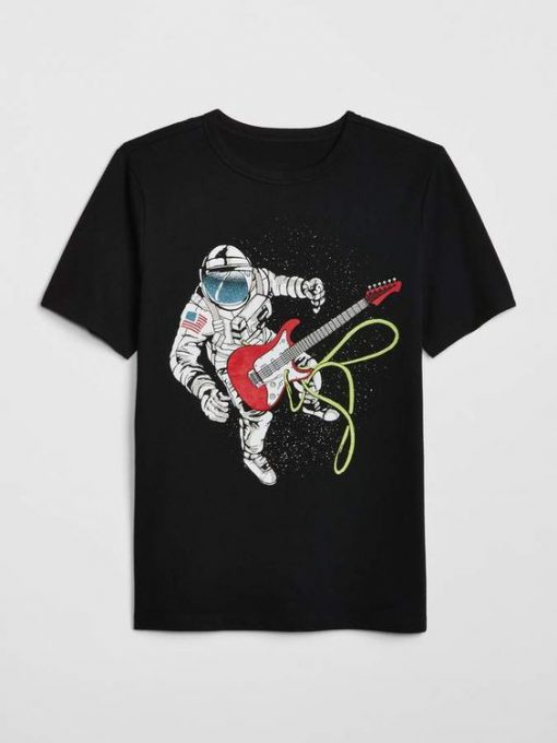 Astrounout And Guitar Tshirt FD9D
