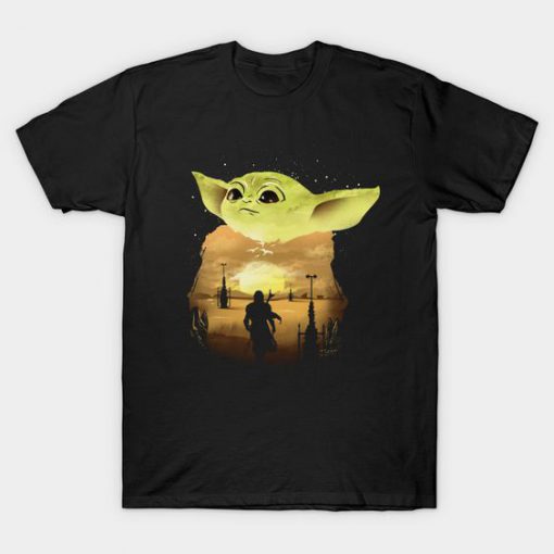 Baby Yoda Sunset Tshirt FD24D