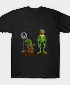 Baby Yoda and Kermit the Frog T-Shirt Fd24D
