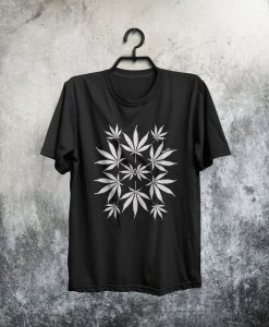 Cannabis White black tshirt FD18D