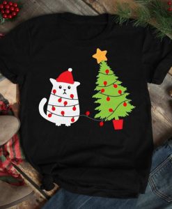 Christmas Cat Tshirt EL6D