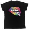 Colorful Lips Weed T-Shirt FD18D