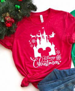 Disney Castle Christmas Tshirt EL6D