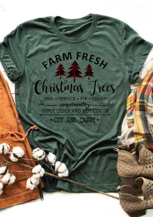 Farm Fresh Christmas Tshirt EL6D