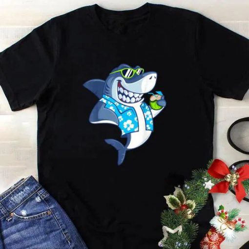 Funny Shark Drinking Tshirt FD5D