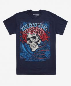 Grateful Dead Flower Skull Tshirt Fd9D