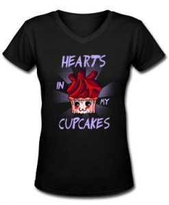 Hearts in Cupcakes T Shirt SR7D