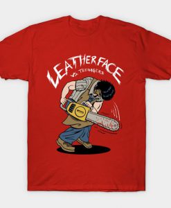 Leatherface vs Teenagers T-shirt ER26D