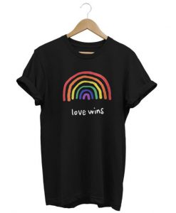 Love Wins Rainbow T Shirt FD18d