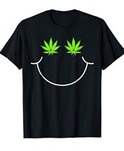 Marijuana Smiley Face T Shirt FD18d