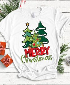 Merry Christmas Print Tshirt EL6D