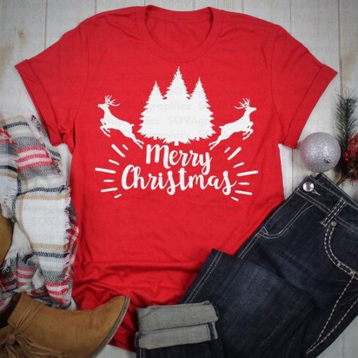 Merry Christmas Silhuette Tshirt EL6D