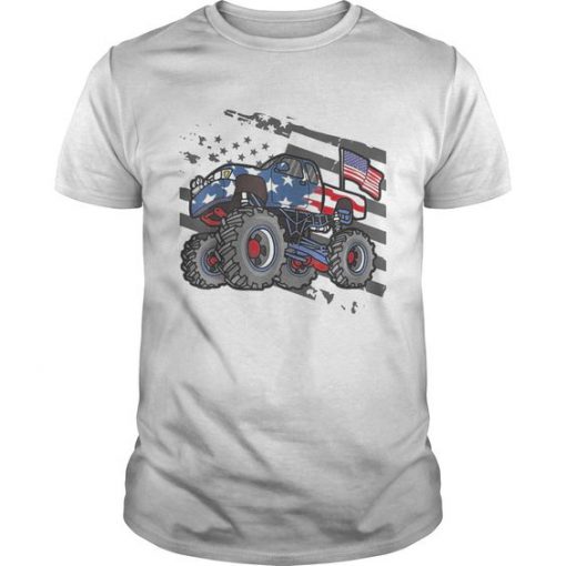 Monster Truck American Flag Tshirts FD5D