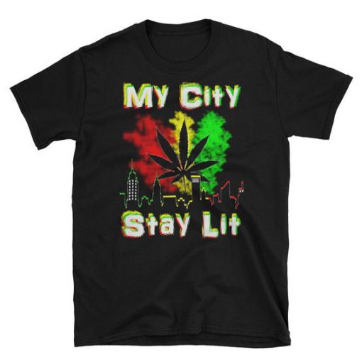 My City Stay Lit Tshirt Fd18D