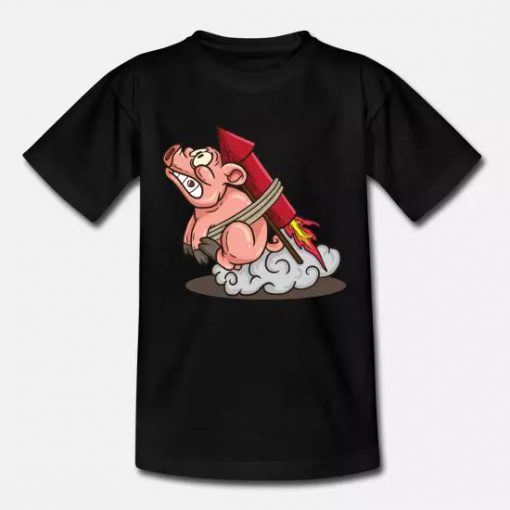 Pig Rocket T Shirt SR7D