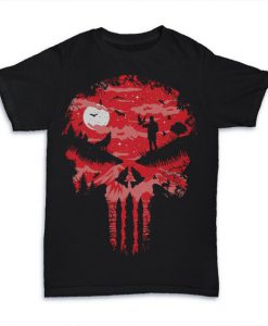 Red Night Skull t shirt Fd5D