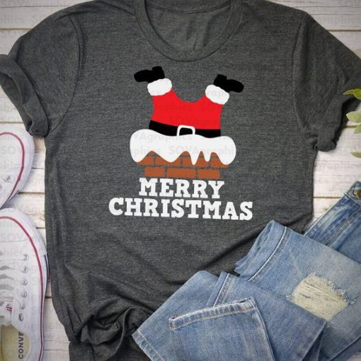 Santa In Chimney tshirt EL6D