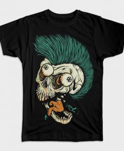 Skull Punk Style t shirt FD5D