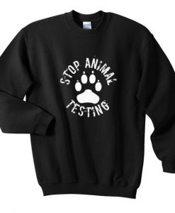Stop animal testing sweatshirt SR4D