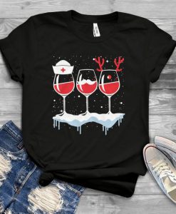 Wine Nurse Christmas Tshirt EL6D
