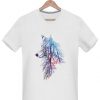 Wolf Trees illustration Tshirt Fd5D