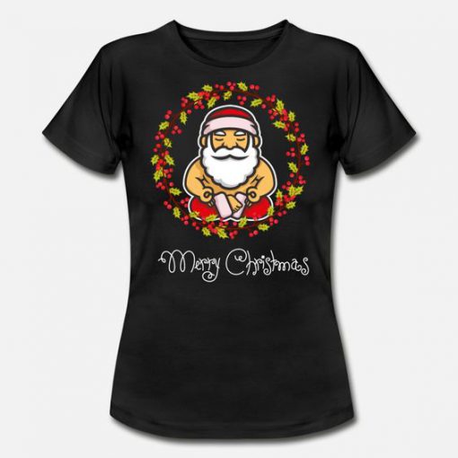 Yoga Merry Christmas Santa T Shirt SR7D