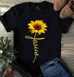 Jesus Sunflower Tshirt EL13J0