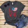 LOVE Fourth Of July Tshirt FD27J0