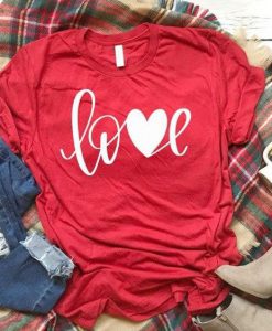 Love Heart Print Graphic Shirt FD11J0